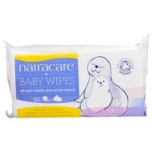 Отзывы о Натракэр, Baby Wipes with Organic Chamomile, Apricot and Sweet Almond Oil, 50 Wipes