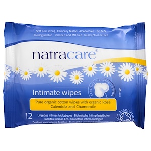 Отзывы о Натракэр, Certified Organic Cotton Intimate Wipes, 12 Wipes