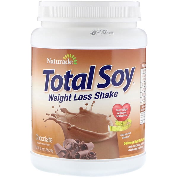 Naturade, Total Soy（トータルソイ）、ウェイトロスシェイク、チョコレート味、1.2lb（540g）