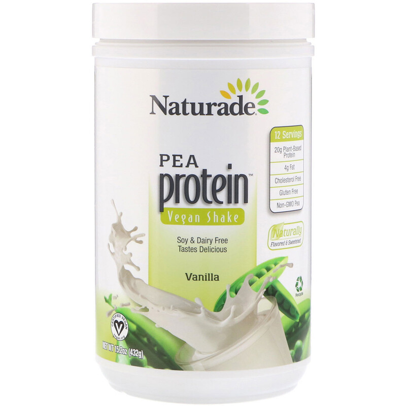 Naturade, Pea Protein Vegan Shake, Vanilla, 15.2 oz (432 g) iHerb