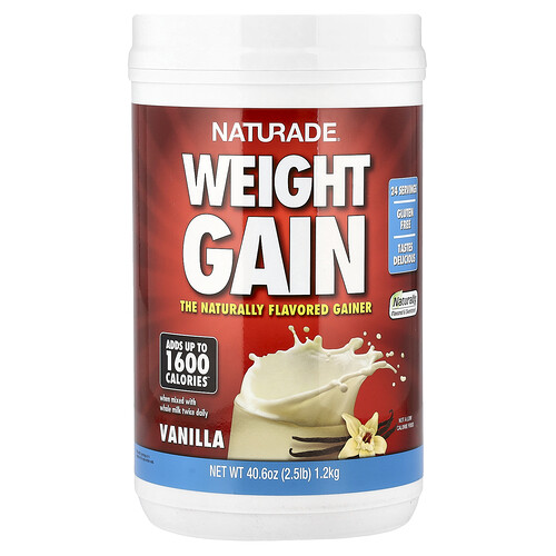 Naturade Weight Gain, Vanilla, 2.5 lb (1.2 kg)