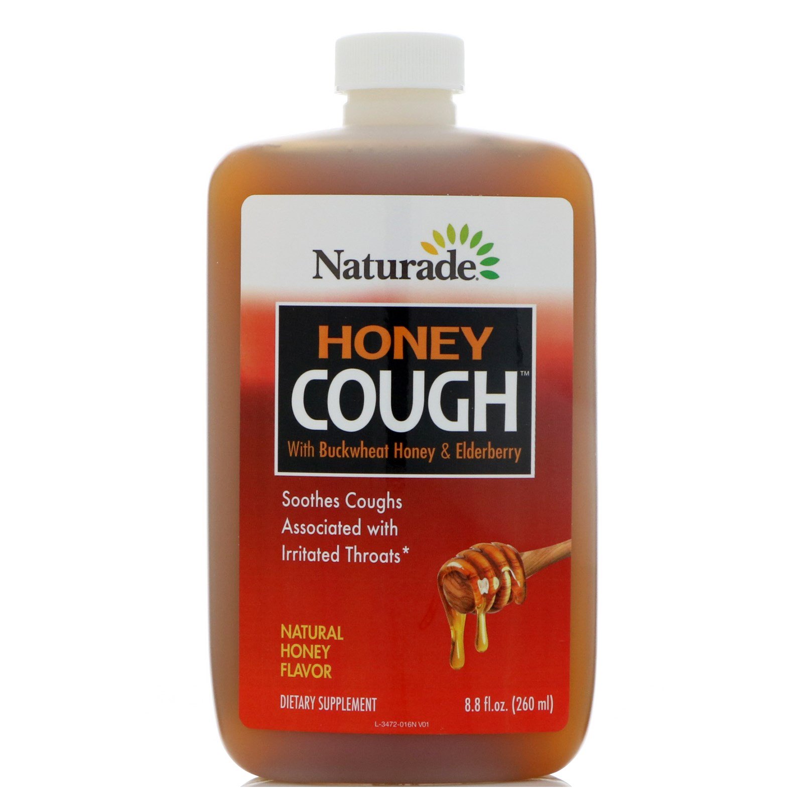 Naturade, Honey Cough with Buckwheat Honey & Elderberry, Natural Honey