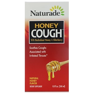 Naturade, Honey Cough with Buckwheat Honey & Elderberry, Natural Honey Flavor, 8.8 fl oz (260 ml)