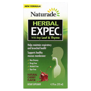 Naturade, 草本 EXPEC，含常春藤葉和麝香草，天然櫻桃味，4.2 液量盎司（125 毫升）