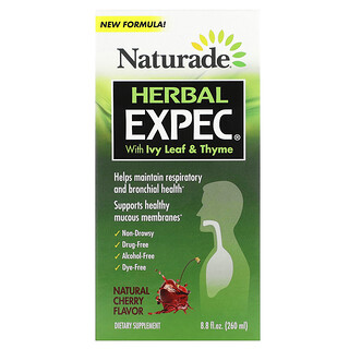 Naturade, Herbal EXPEC com Folha de Hera e Tomilho, Cereja Natural, 260 ml (8,8 fl oz)