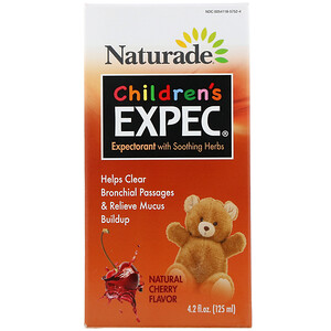 Отзывы о Натураде, Children's EXPEC, Expectorant with Soothing Herbs, Natural Cherry Flavor, 4.2 fl oz (125 ml)
