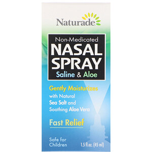 Отзывы о Натураде, Nasal Spray, Saline & Aloe, 1.5 fl oz (45 ml)