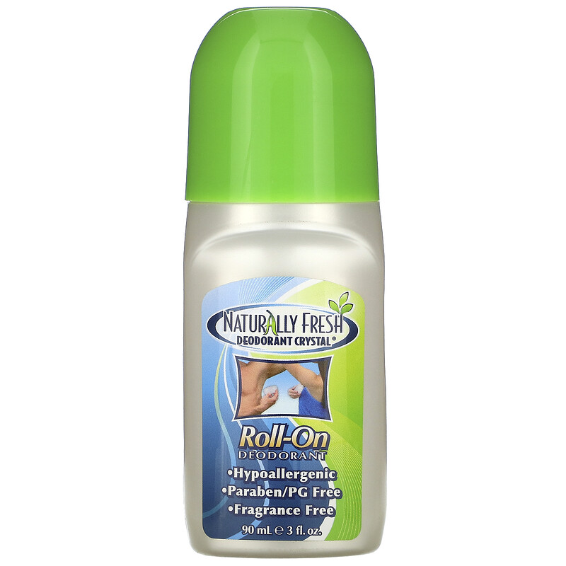 Naturally Fresh, Deodorant Crystal, RollOn, Fragrance Free, 3 fl oz (90 ml) iHerb