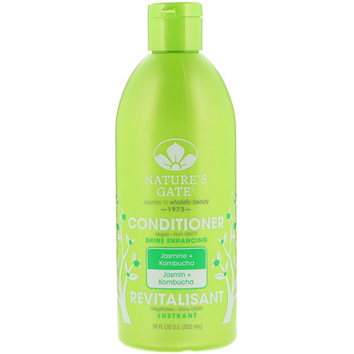 Nature's Gate Conditioner, Shine Enhancing, Jasmine + Kombucha, 18 fl oz (532 ml)