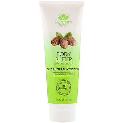 Nature's Gate Body Butter, Shea Butter Mint Scented, 8 fl oz (237 ml)