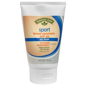Натурес гате, Sport Mineral Sunscreen Lotion, SPF 20, Fragrance-Free, 4 fl oz (118 ml) отзывы