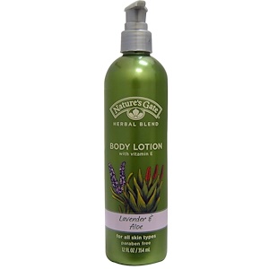 Натурес гате, Herbal Blend Body Lotion, Lavender & Aloe, 12 fl oz (354 ml) отзывы