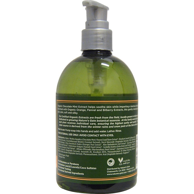 Nature's Gate, Herbal Blend, Liquid Soap, Neroli Orange & Chocolate