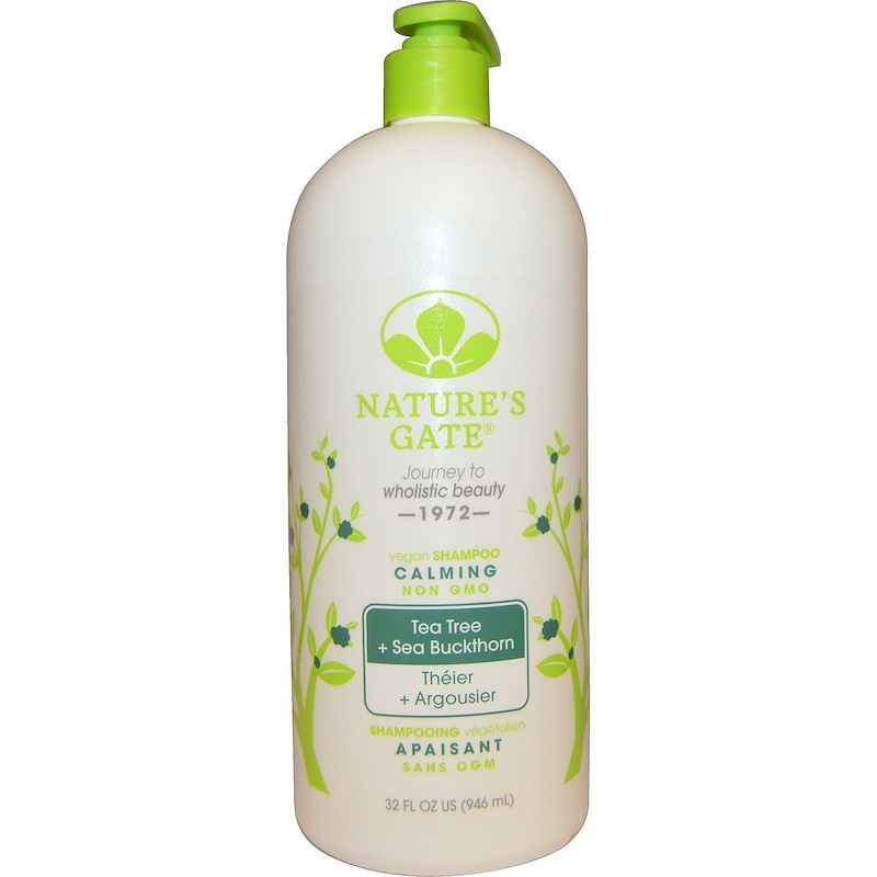 Nature's Gate, Shampoo, Calming, Vegan, Tea Tree + Sea Buckthorn, 32 fl oz (946 ml)