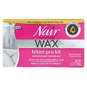 Nair, Hair Remover, Wax Bikini Pro Kit, 3.5 oz (100 g) отзывы
