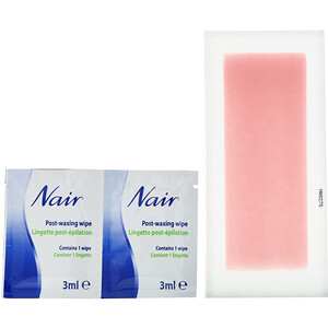Отзывы о Nair, Hair Remover, Wax Ready-Strips, For Legs & Body, 40 Wax Strips + 6 Post Wipes