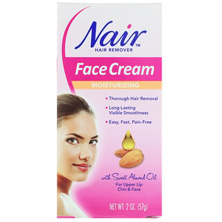 Nair, ヘアリムーバー、保湿成分配合フェイスクリーム、上唇、あご、顔用、57g（2オンス）