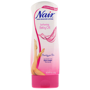Отзывы о Nair, Hair Remover Lotion, Softening Baby Oil, 9 oz (255 g)