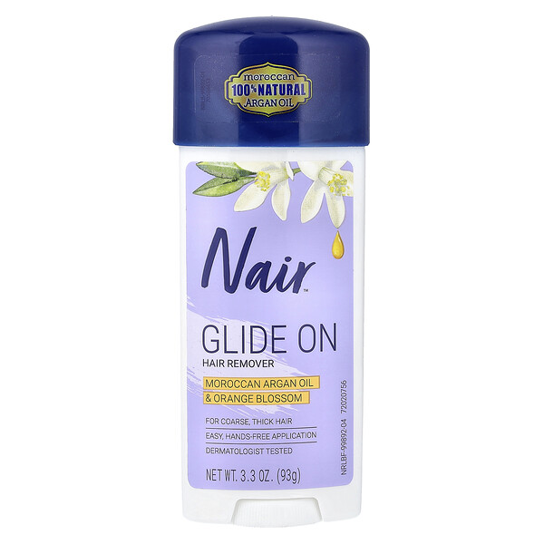 Nair Glide On Hair Remover, For Coarse, Thick Hair, 3.3 oz (93 g)