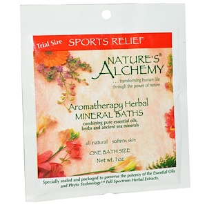 Отзывы о Натурес Алкеми, Aromatherapy Herbal Mineral Baths, Sport Relief, Trial Size, 1 oz
