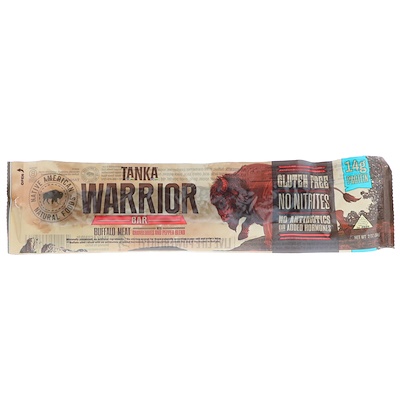 Tanka Warrior Bar, Buffalo Meat with Cranberries and Pepper Blend , 2 oz (56 g)