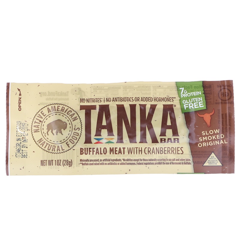 Tanka, Bar, Buffalo Meat with Cranberries, Slow Smoked Original, 12