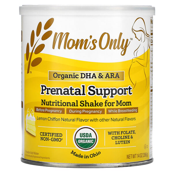 Mom's Only, пренатальная поддержка, питательный коктейль для мамы, лимонный шифон, 396 г (14 унций)
