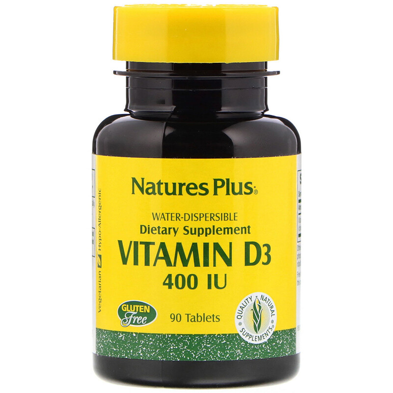 Nature's Plus, Vitamin D3, 400 IU, 90 Tablets iHerb