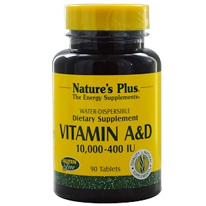 Отзывы о Натурес Плюс, Vitamin A & D, 10,000, 400 IU, 90 Tablets