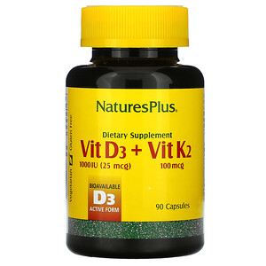 Отзывы о Натурес Плюс, Vit D3/Vit K2, 90 Vegetarian Capsules