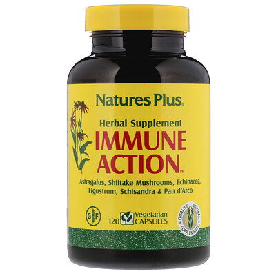 

Nature's Plus Иммуностимулирующее средство Immune Action, 120 растительных капсул