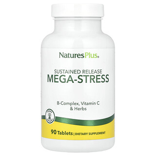 NaturesPlus, Mega-stres s trvalým uvolňováním, 90 tablet