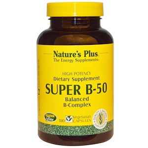 Nature's Plus, Супер В-50, 180 растительных капсул