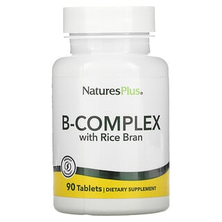 Nature's Plus, Комплекс витаминов группы B с рисовыми отрубями, 90 таблеток