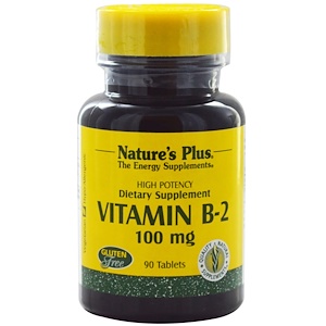 Nature's Plus, Витамин B-2, 100 мг, 90 таблеток