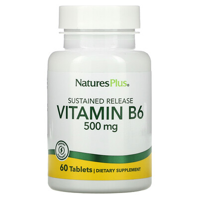 

NaturesPlus Vitamin B6 Sustained Release 500 mg 60 Tablets