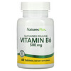 Nature's Plus, Vitamin B6, Pelepasan Diperlambat, 500 mg, 60 Tablet