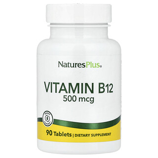 NaturesPlus, Vitamina B-12, 500 mcg, 90 comprimidos