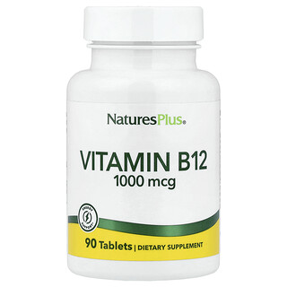 NaturesPlus, B12-vitamin, 1000 μg, 90 tabletta