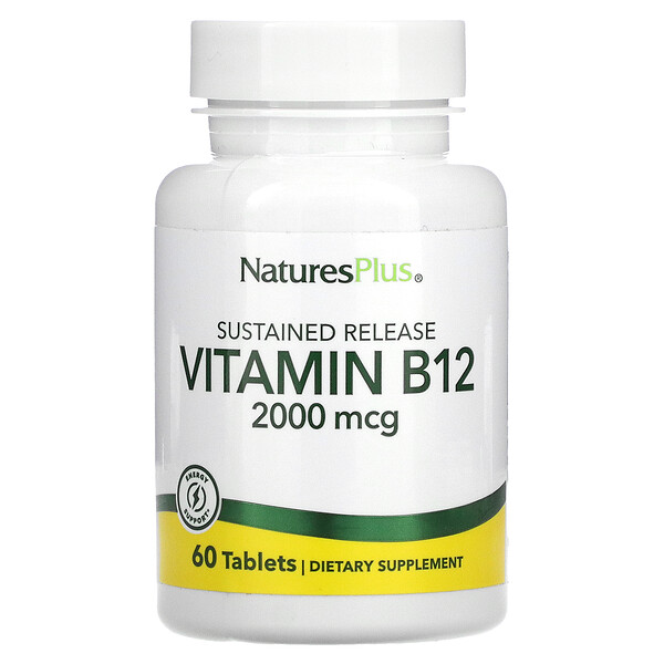 NaturesPlus, Vitamin B12, 2,000 mcg, 60 Tablets