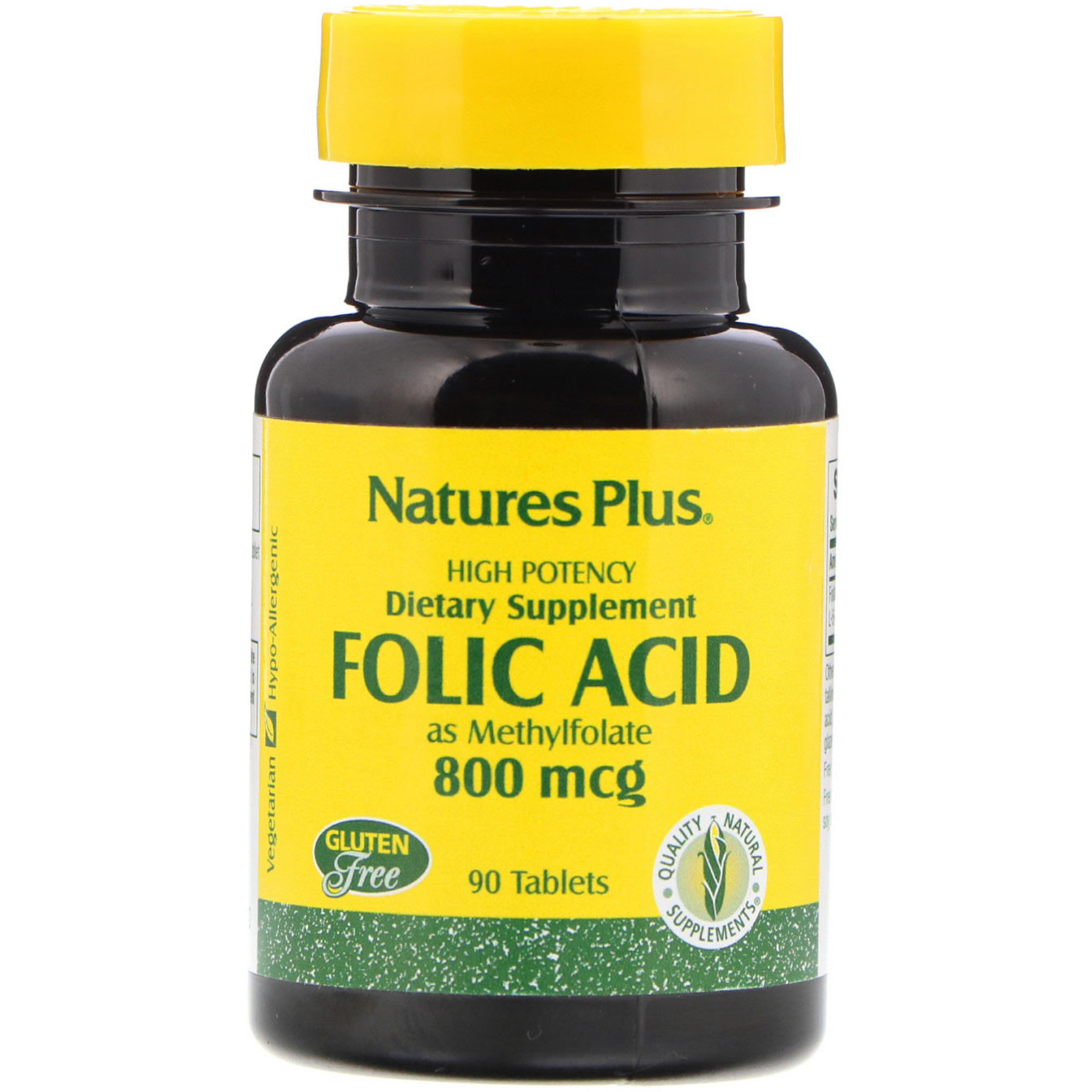 Nature's Plus, Folic Acid, 800 mcg, 90 Tablets iHerb