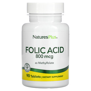Nature's Plus, Folic Acid, Folsäure, 800 mcg, 90 Tabletten