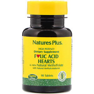 Отзывы о Натурес Плюс, Folic Acid Hearts, 90 Tablets