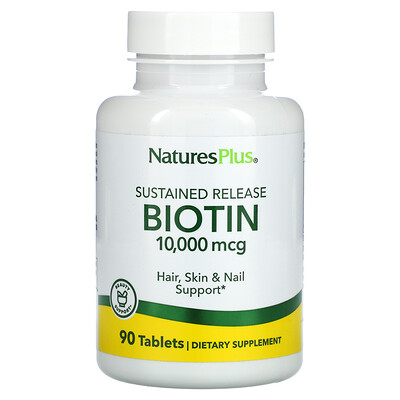 

NaturesPlus Biotin Sustained Release 10 000 mcg 90 Tablets