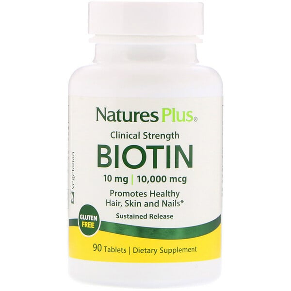 Nature's Plus, Биотин, длительного высвобождения, 90 таблеток