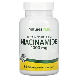 Nature's Plus, Sustained Release Niacinamide, 1000 mg, 90 Tablets