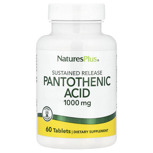 NaturesPlus, Pantothensäure, nachhaltige Freisetzung, 1.000 mg, 60 Tabletten