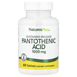 NaturesPlus, Pantothenic Acid, Sustained Release, 1,000 mg, 60 Tablets
