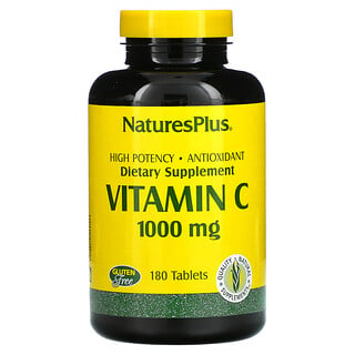 Nature's Plus, Vitamina C, 1.000 mg, 180 comprimidos