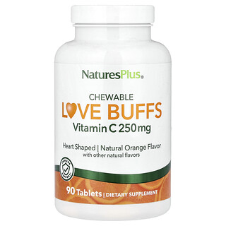 NaturesPlus, Chewable Love Buffs, Vitamin C, Natural Orange, 90 Tablets